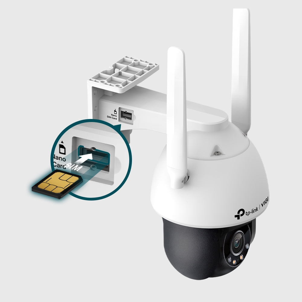 tp-link VIGI 4MP Outdoor Full-Colour 4G Pan Tilt Network Camera - VIGI-C540-4G