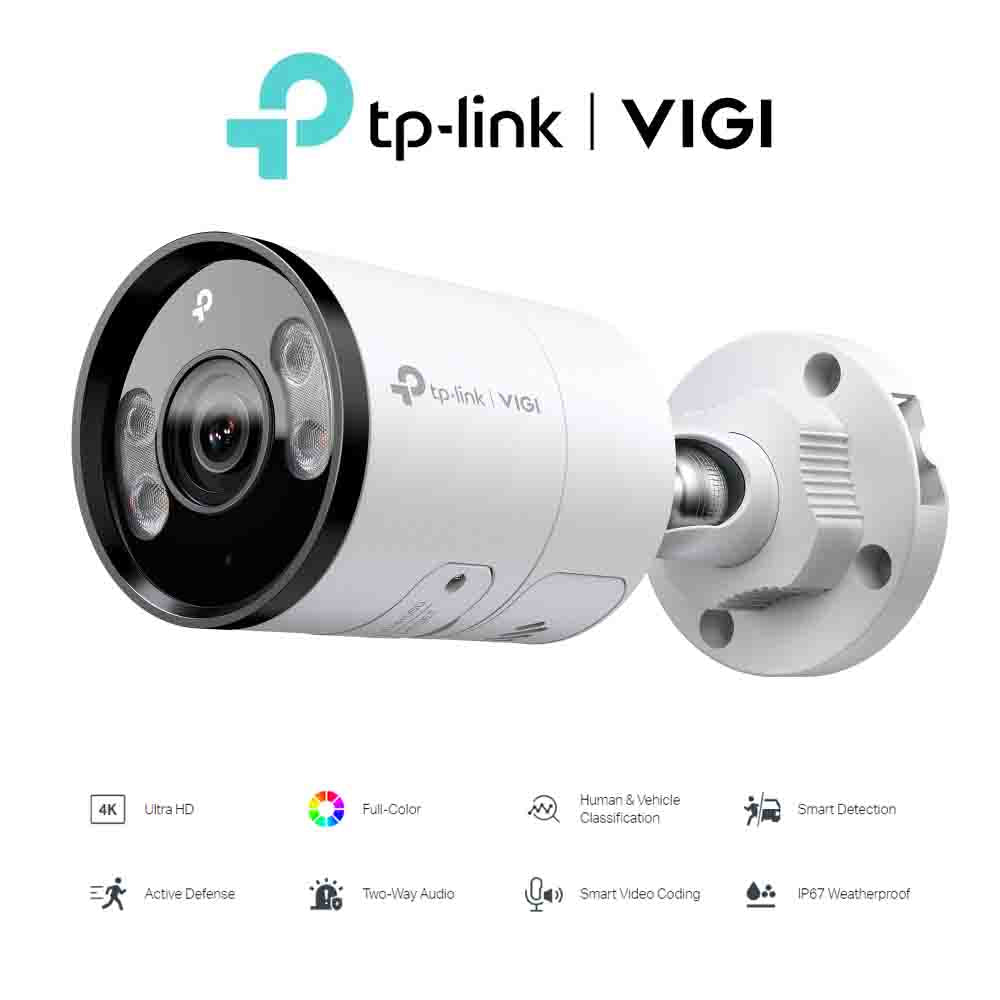 tp-link VIGI C385 8MP Full-Colour Speaker / Mic / Light Bullet Network Camera 4mm