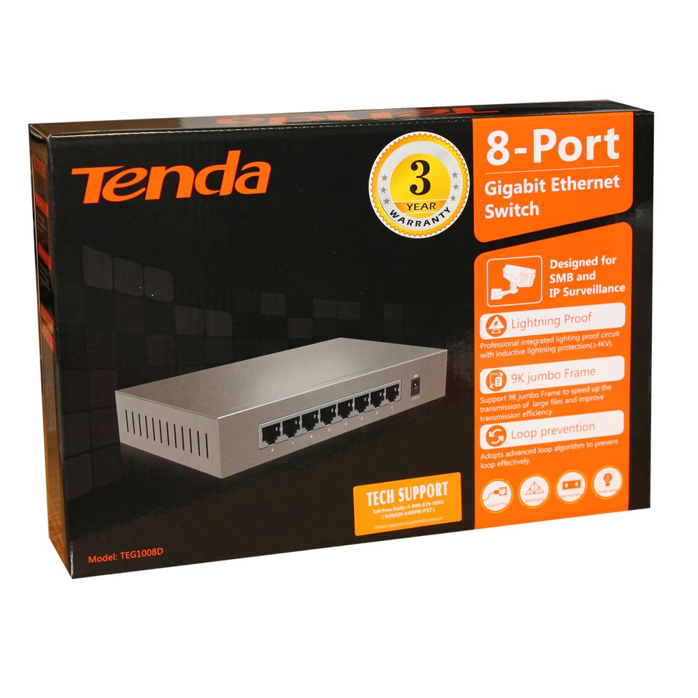 Tenda TEG1008D 8 Port RJ45 Desktop Switch