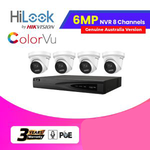 4x6MP Hilook IP Camera (ColorVu) With NVR 8 Channels