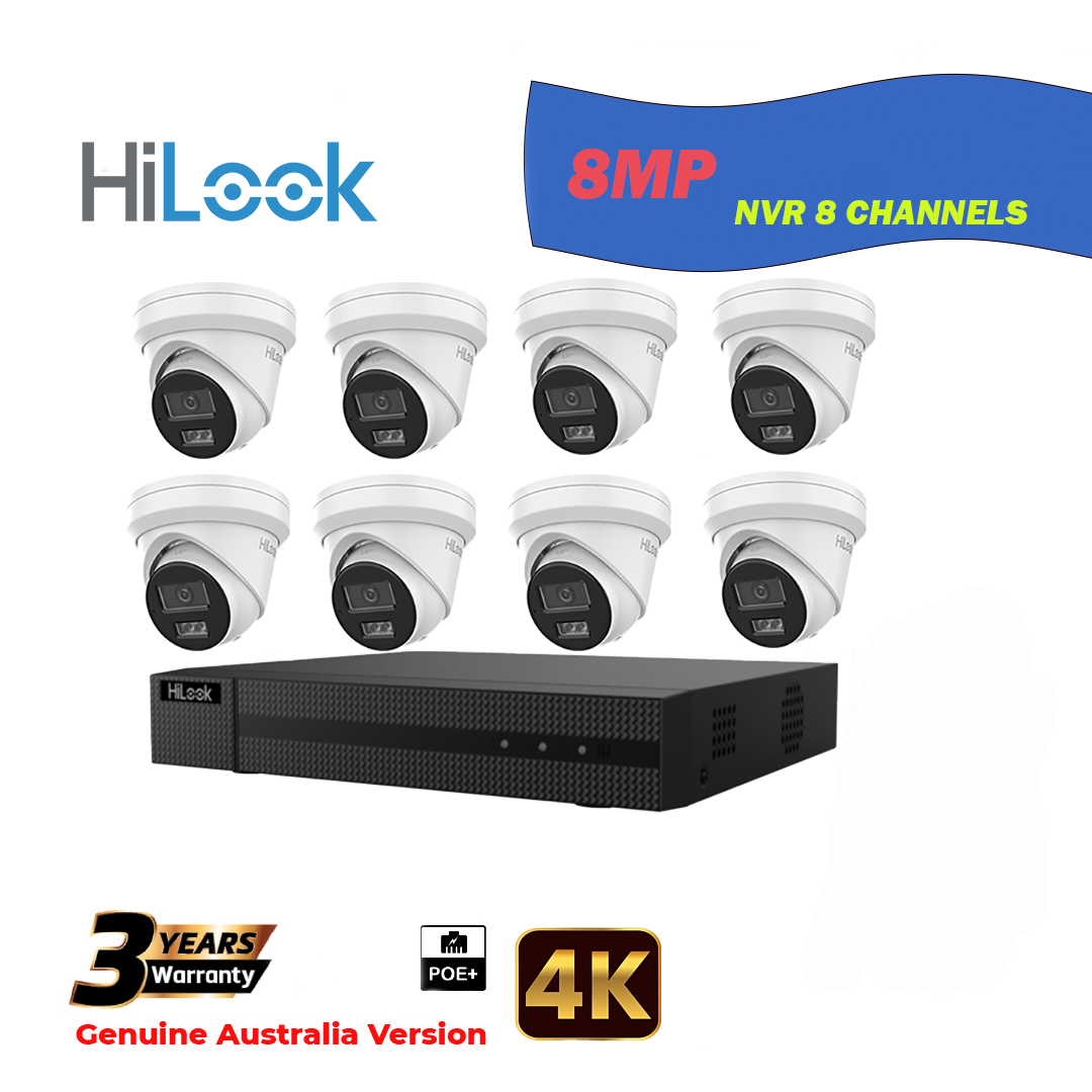 8x8MP Hilook IP Camera T282H-MU With NVR 8 Channels