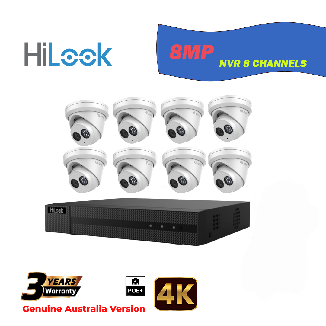 8x8MP Hilook IP Camera T281H-MU With NVR 8 Channels