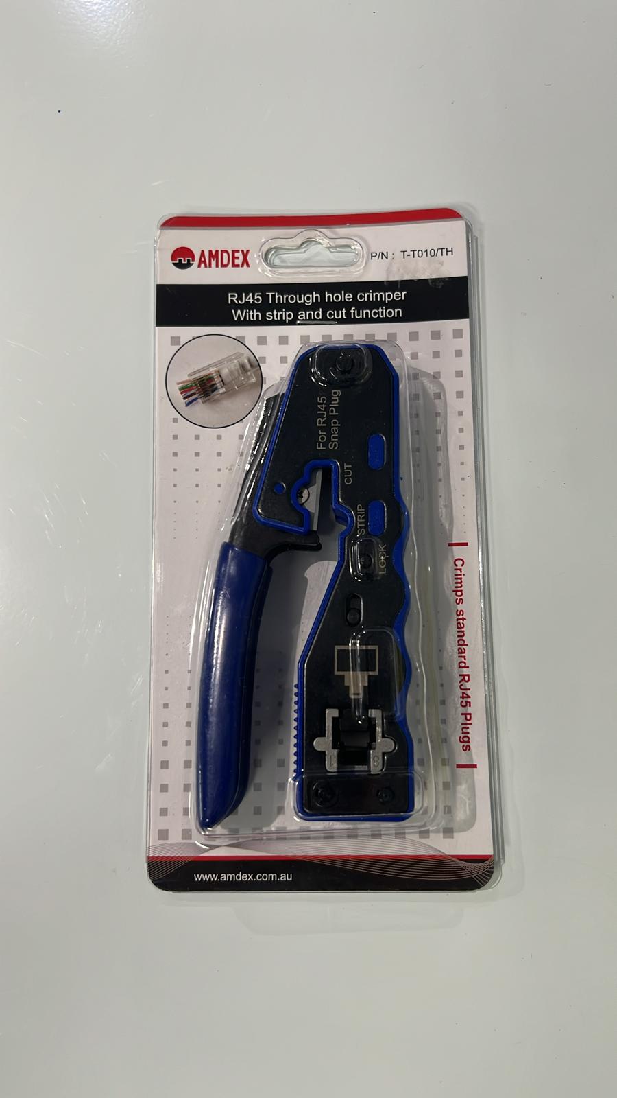 Amdex Crimping Tool for Pass Through RJ45 Plugs