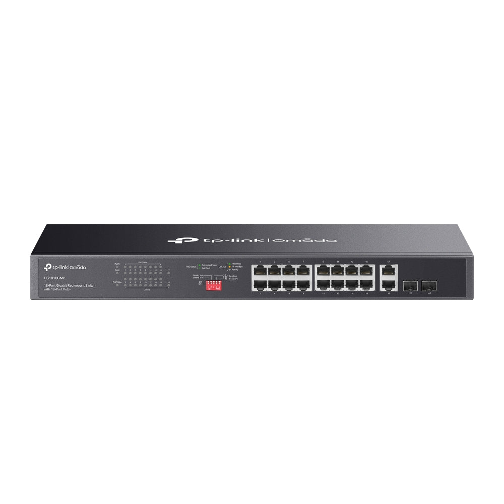 TP-Link DS1018GMP Omada 18-Port Gigabit Rackmount Switch with 16-Port PoE+