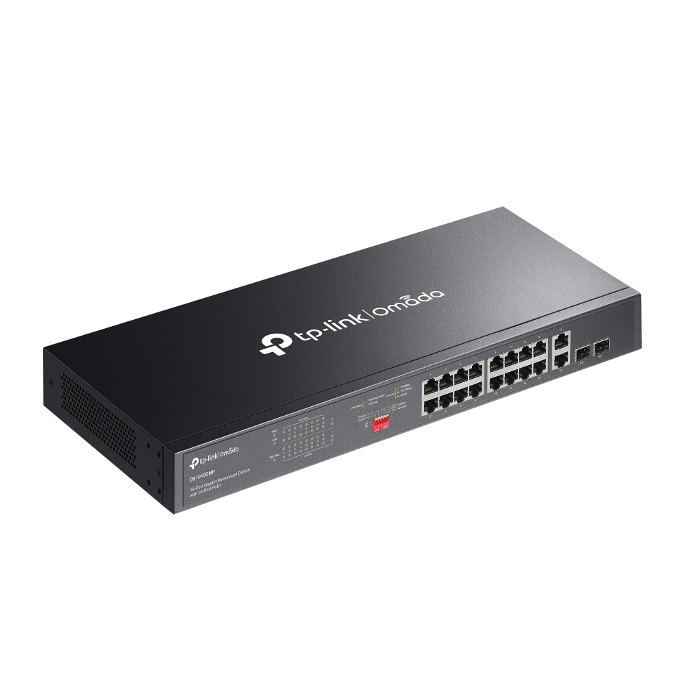 TP-Link DS1018GMP Omada 18-Port Gigabit Rackmount Switch with 16-Port PoE+