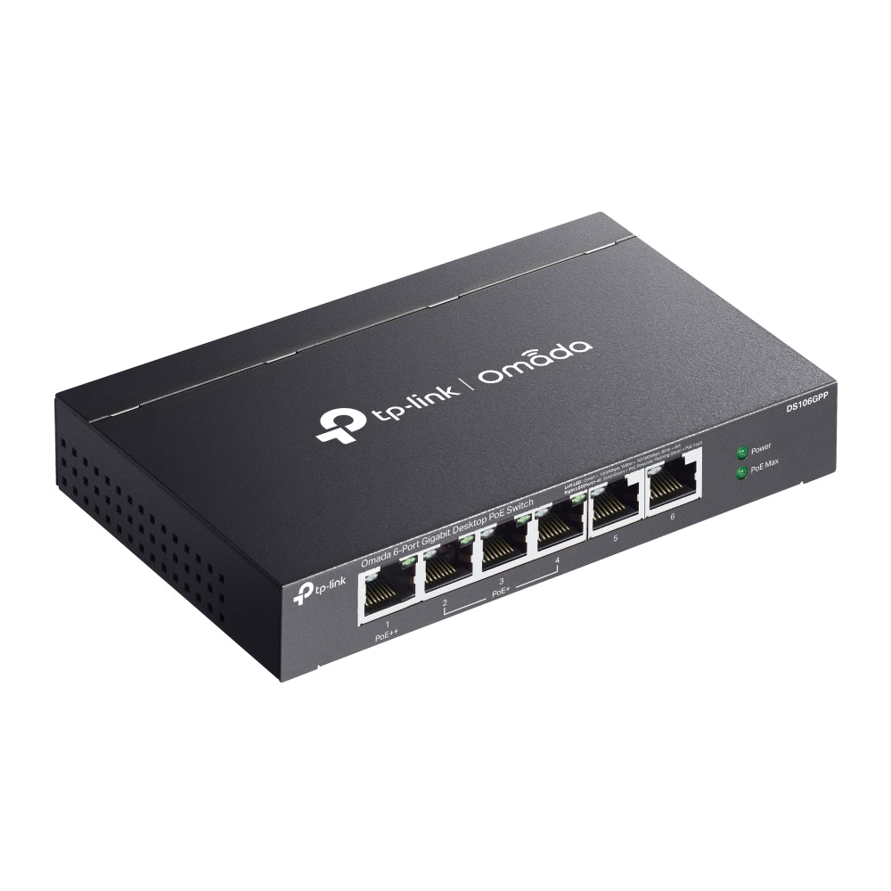 tp-link DS106GPP Omada 6-Port Gigabit Desktop Switch with 3-Port PoE+ and 1-Port PoE++