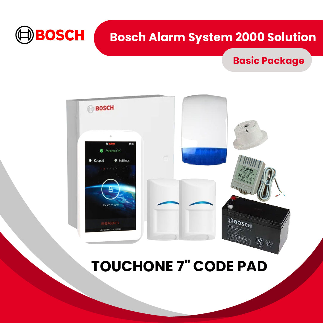 Bosch Alarm System 2000 Solution+7″ Touch Screen-Basic Package (Wired)