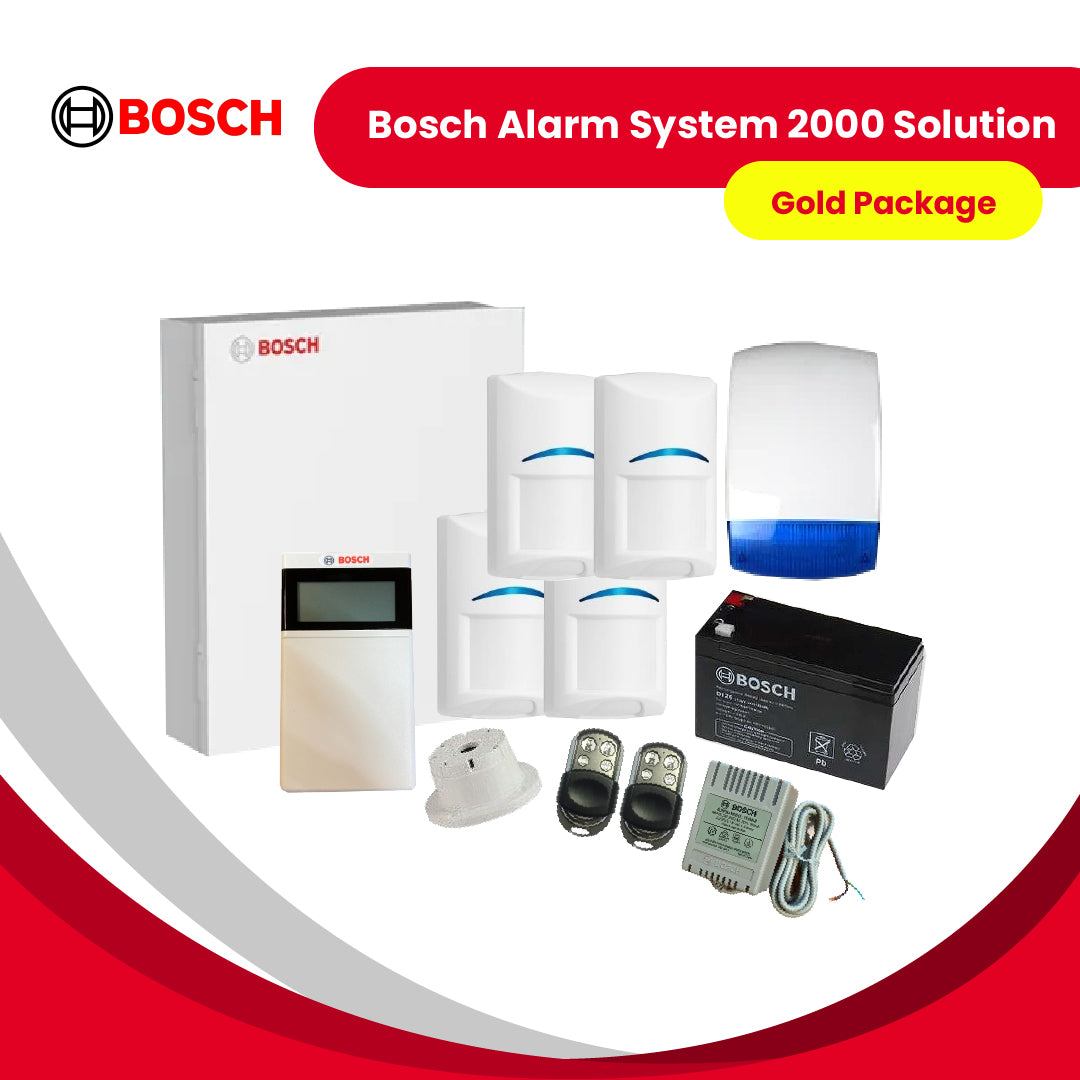 Bosch Alarm System 2000 Solution+LCD Icon Keypad-Gold Package (Wired)